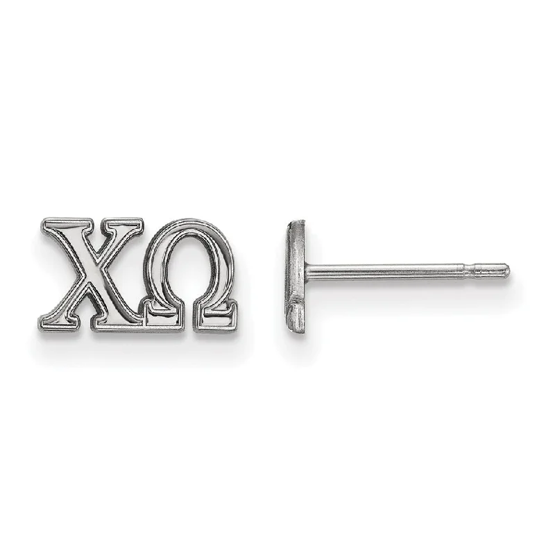 Ladies earrings customer reviews-Sterling Silver Chi Omega XS Post Earrings