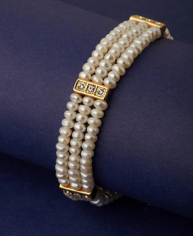 Ladies bracelets light luxury-Trendy Real Pearl Bracelet