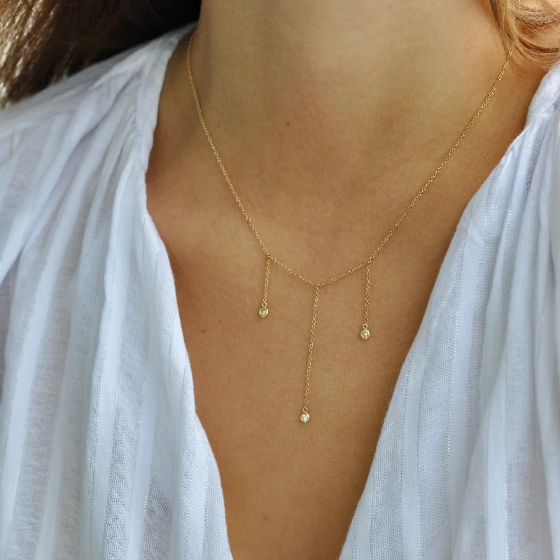 Ladies necklaces timeless pieces-SCOUT CHAIN  DIAMOND DROP NECKLACE