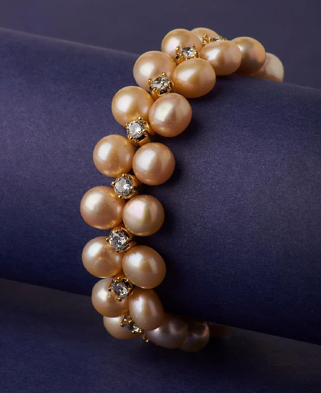 Ladies bracelets customer feedback-Gorgeous Gold Pearl Bracelet