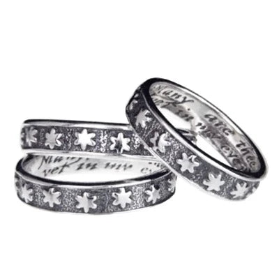 Ladies ring collectible value-English:  Many Are The Starrs I See Sterling Silver Ring