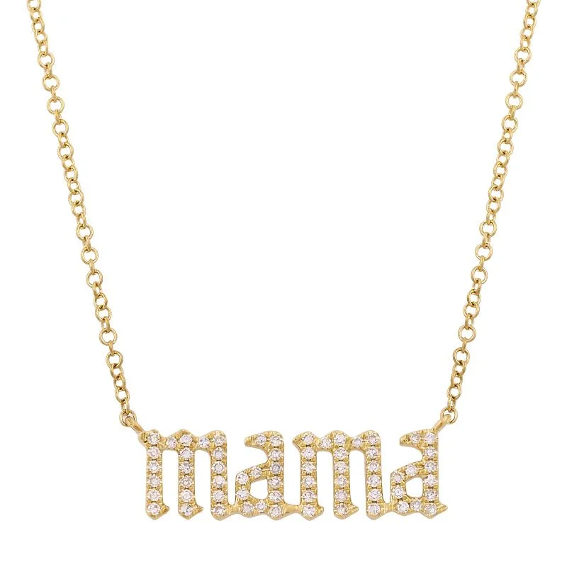 Ladies necklaces affordable picks-MAMA  LETTER NECKLACE