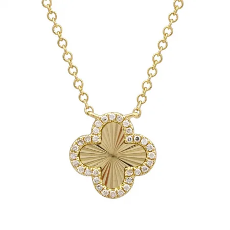 Ladies necklaces sentimental value-LOLA FLUTED CLOVER NECKLACE