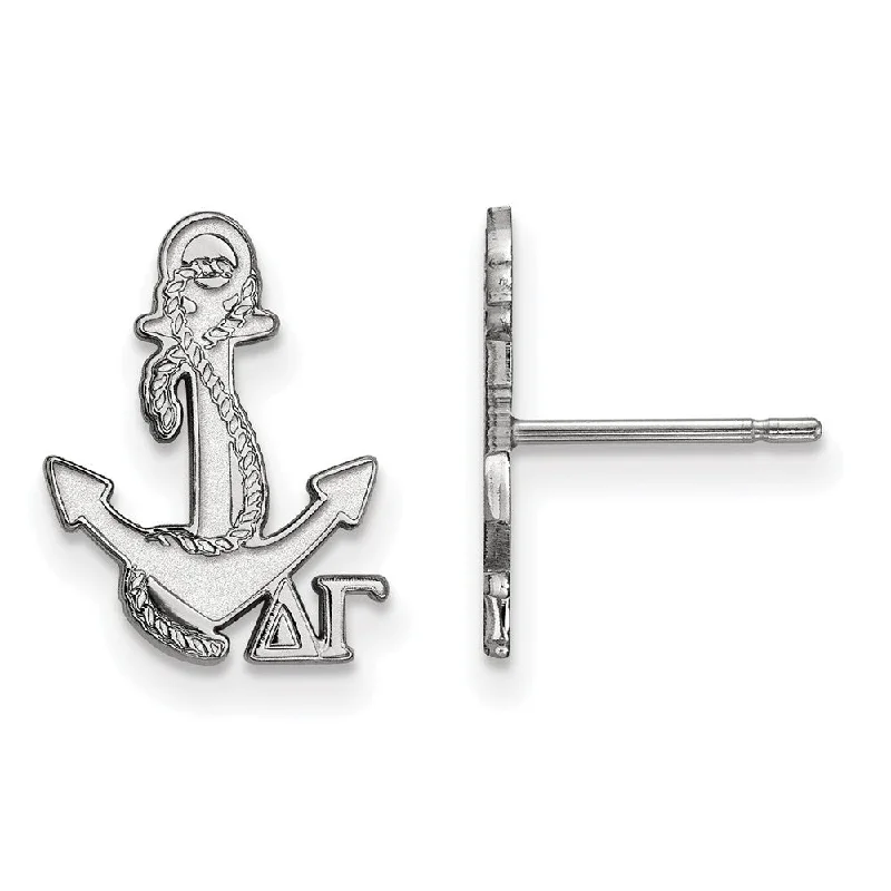 Ladies earrings international brands-Sterling Silver Delta Gamma XS Post Earrings