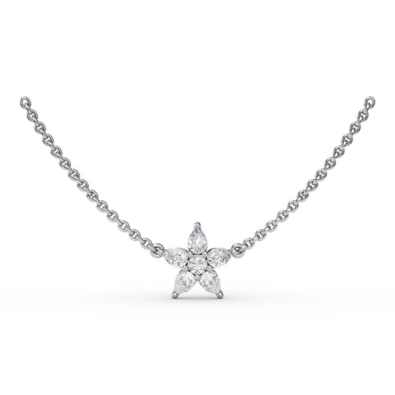 Ladies necklaces sister sets-Catalina Diamond Star Necklace N4973