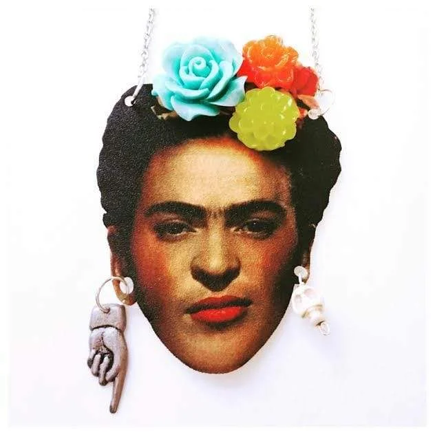 Ladies necklaces unique brands-Frida Kahlo Self Portrait Necklace