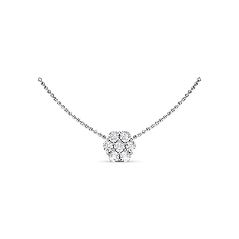 Ladies necklaces viral designs-Magnolia Diamond Necklace N5034