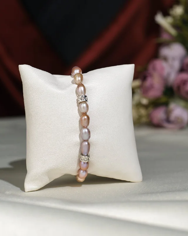 Ladies bracelets elegant sophistication-Elegant Pink 1 line Bracelet