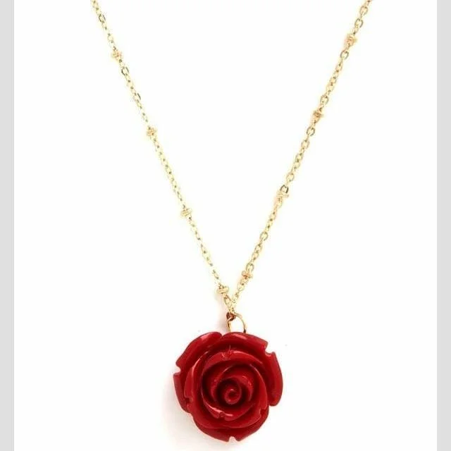 Ladies necklaces price guide-Rose 14kt Gold Fill Necklace